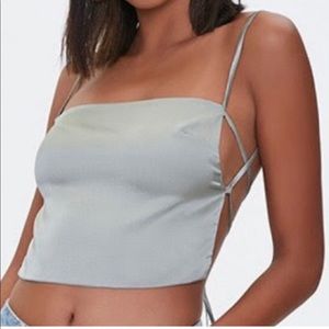 Forever 21 Sage Tie Back Cropped Cami (small)